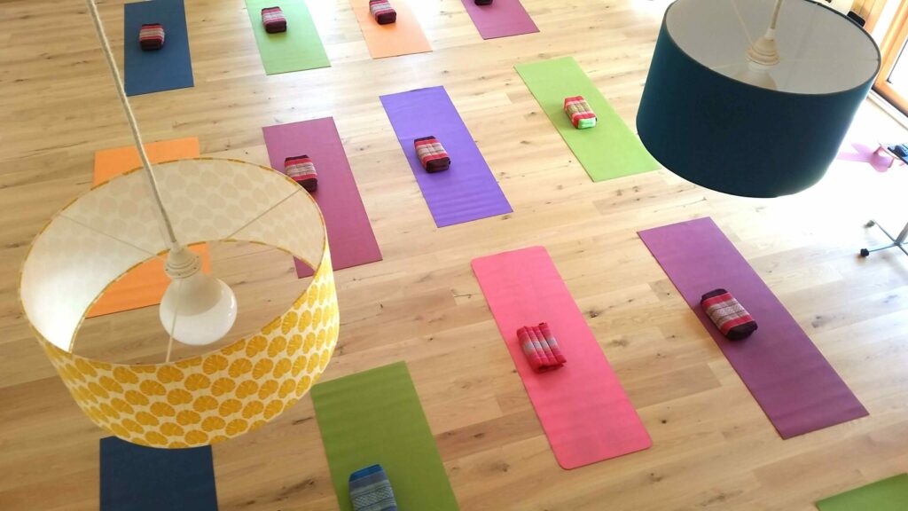 Salle de yoga au gîte de La Jarjatte