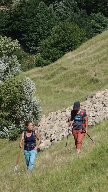 Catherine Gros, enseignante de yoga lors d'un stage en montagne